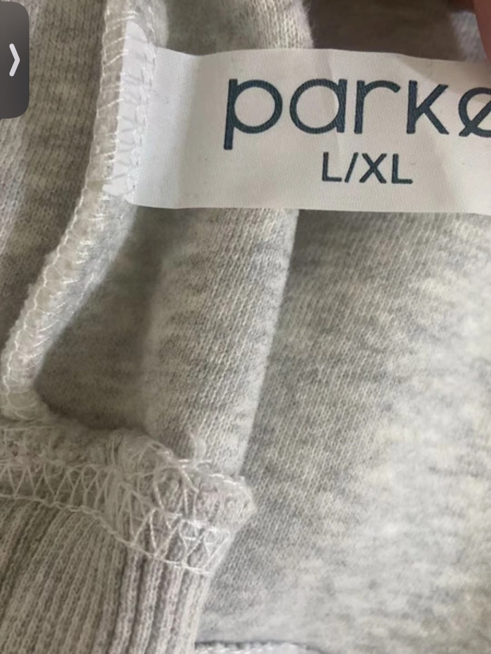 PARKE SET Active collab Mockneck reversible Sweatshirt with Navy Lettering NIB - Picture 3 of 3